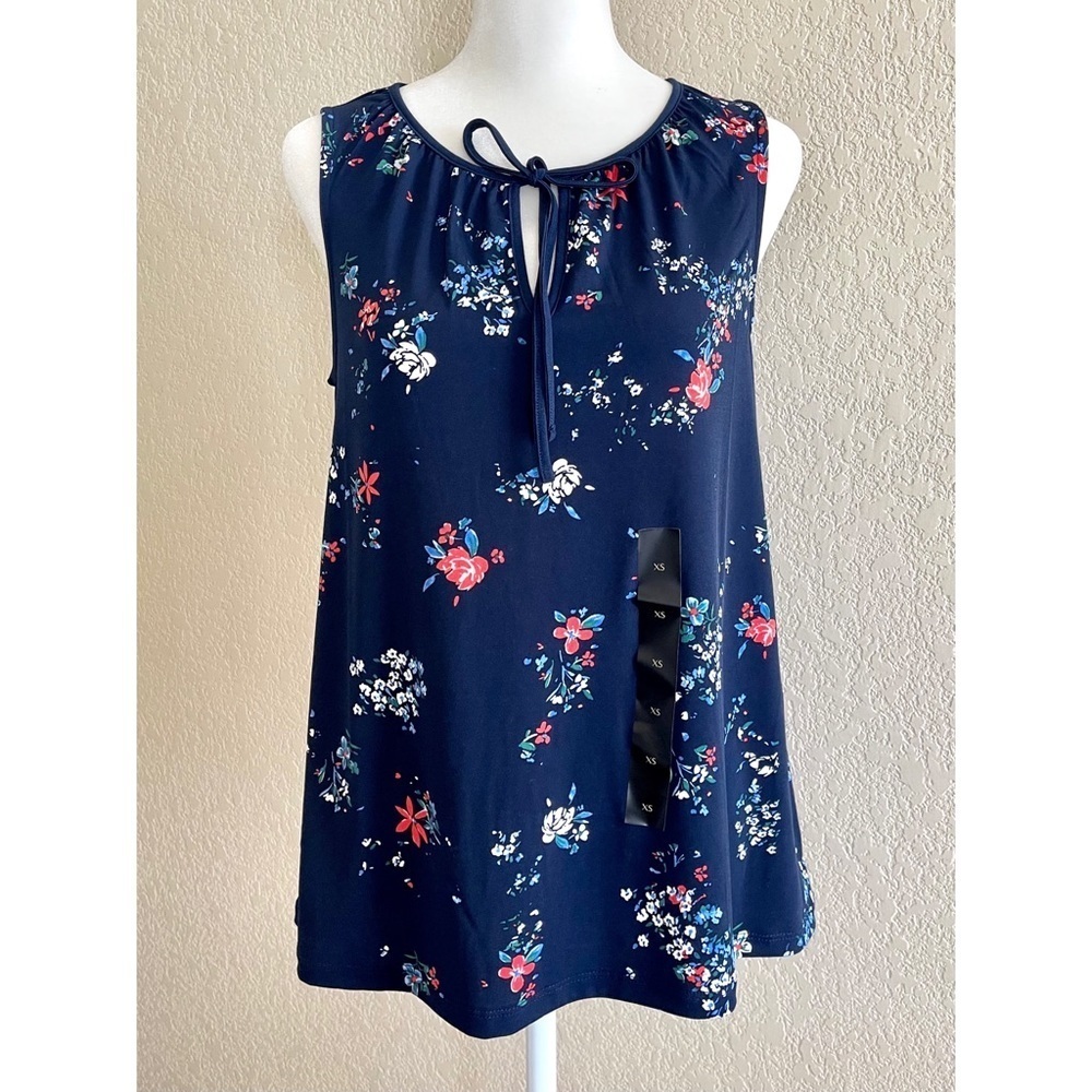 NWT Banana Republic Matte Jersey Tie-Neck Top